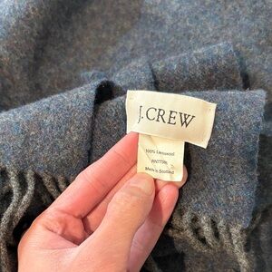 Vintage J.Crew Heathered Blue Gray Lambswool Scarf